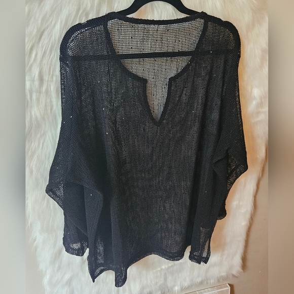 Vintage Sequined Sheer Knit Swim Cover Up - Picture 4 of 7